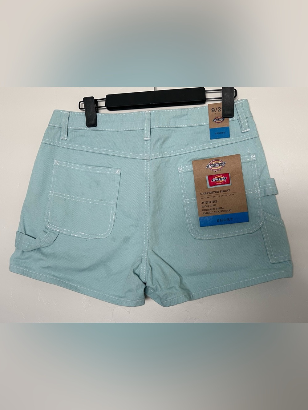 Dickies Juniors Carpenter Shorts in Light Aqua size 9 NWT (has stains)
